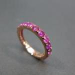 Pink Sapphire Wedding Band ..