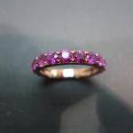 Pink Sapphire Wedding Band ..