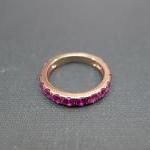Pink Sapphire Wedding Band ..