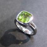 Cushion Peridot Engagement..