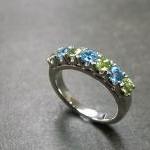 Blue Topaz and Peridot Wedd..