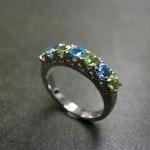 Blue Topaz and Peridot Wedd..